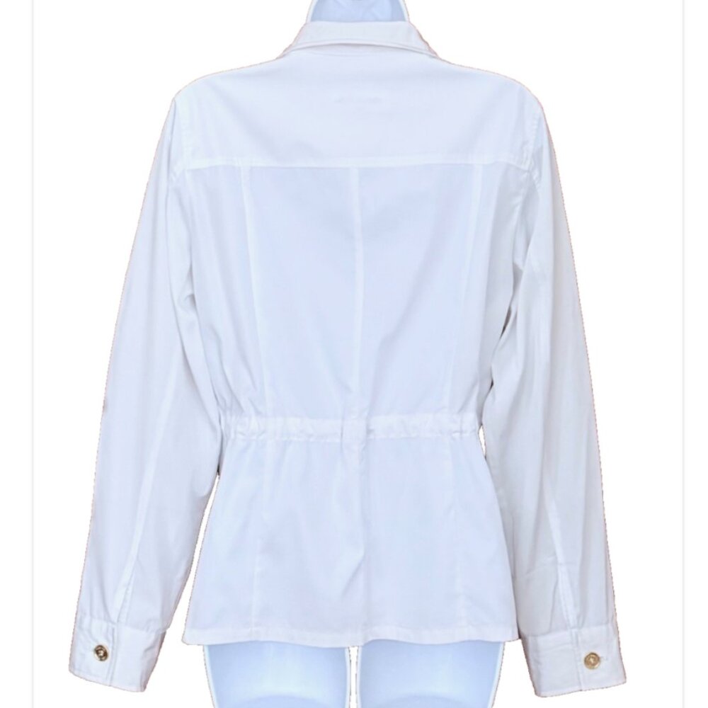 Calvin Klein White Lightweight Jacket Coastal Summer Minimalist Old Money - Picture 2 of 7
